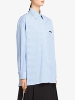 Thumbnail for your product : Prada Long-Line Pinstriped Shirt