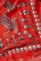 Thumbnail for your product : Alexander McQueen Voodoo Skull Print Scarf