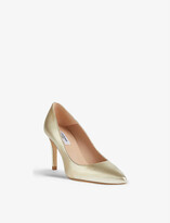 Thumbnail for your product : LK Bennett Floret stiletto metallic-leather courts