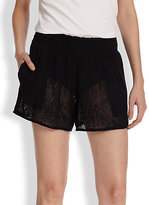 Thumbnail for your product : Alice + Olivia Sheer Lace Shorts