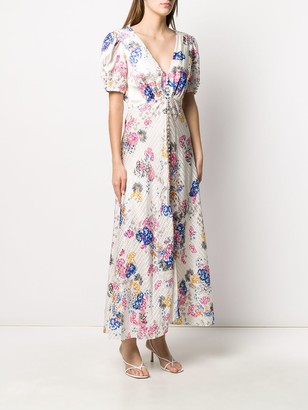 Saloni Floral-Print Dress