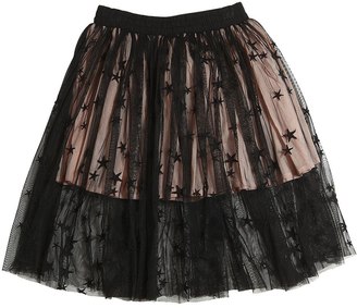 Stella McCartney Kids Embroidered Stretch Tulle Skirt