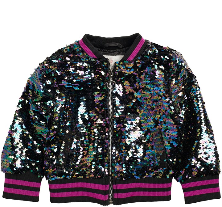childrens sequin bomber jacket