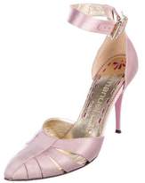 Thumbnail for your product : Ungaro Satin Ankle Strap Pumps
