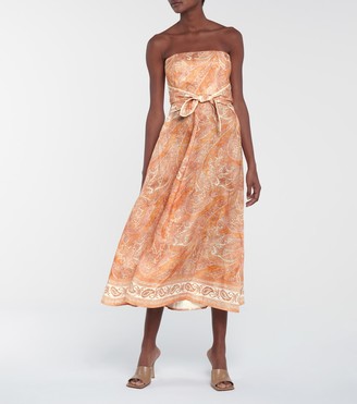 Zimmermann Brighton printed linen midi dress