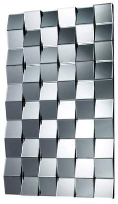 Lazy Susan Rectangle Decorative Wall Mirror Silver