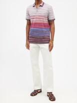 Thumbnail for your product : Missoni Striped Cotton-jersey Polo Shirt - Red Multi