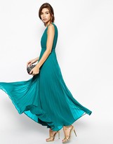 Thumbnail for your product : ASOS Petite Wedding Deep Plunge Super Full Pleated Maxi Dress