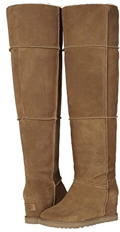 chestnut over the knee boots
