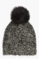 Thumbnail for your product : boohoo Gold Dust Faux Fur Pom Beanie