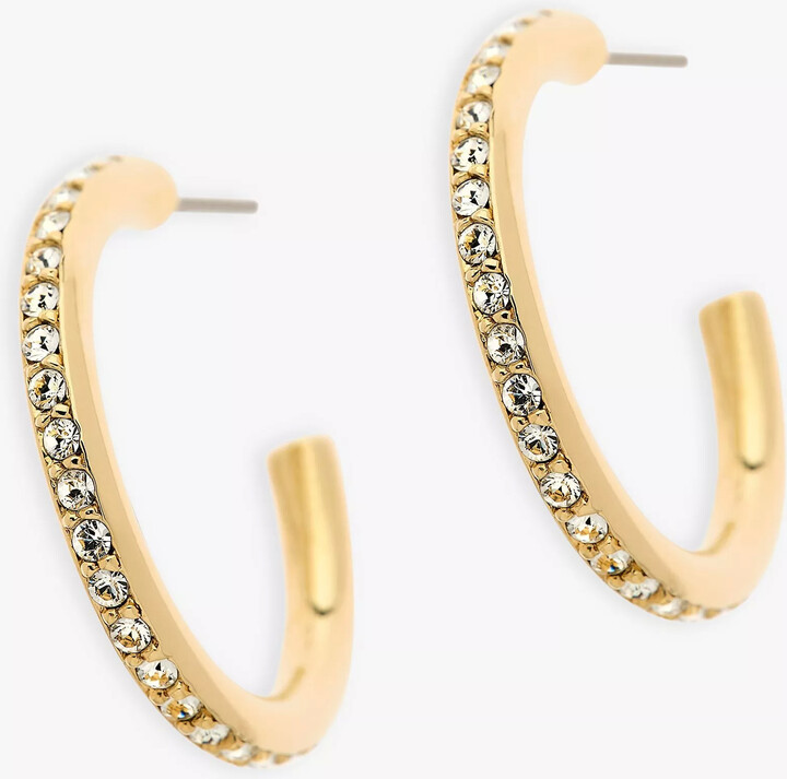Oval Hoop Melissa Odabash Earrings Glen Diamond Oval Frame