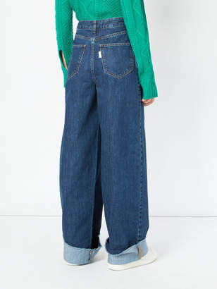 Aalto wide leg jeans with folded detail