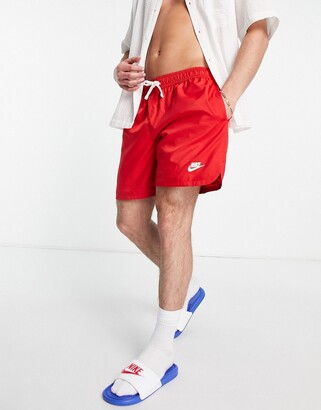 Nike Club woven shorts in red - ShopStyle