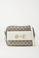 Thumbnail for your product : Gucci Horsebit 1955 Small Leather-trimmed Printed Coated-canvas Shoulder Bag