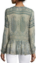 Thumbnail for your product : Calypso St. Barth Tuloni Long-Sleeve Printed Top, Sand