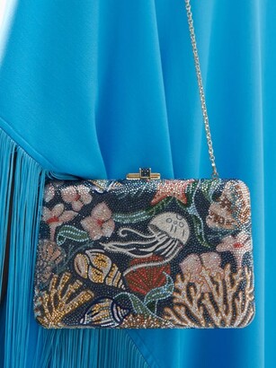 Judith Leiber Tidal Pool Crystal-embellished Clutch Bag - Blue Multi