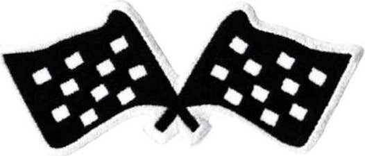 Etsy Awesome Vintage Style Checkered Flag Patch Badge Skater Punk Racing Girly Biker 11cm