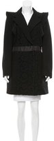 Thumbnail for your product : Prada Lace-Accented Wool Coat