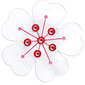 Tatty Devine Women's White Cherry Blossom Ring - Size J