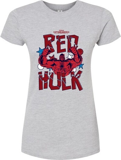 Marvel Women's Captain America Scribble Red Hulk Fitted Graphic T-Shirt - Heather Grey - Medium