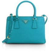 Thumbnail for your product : Prada Saffiano Lux Small Double-Zip Tote