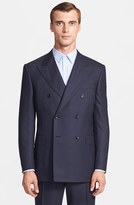 Thumbnail for your product : Canali Classic Fit Double Breasted Windowpane Suit