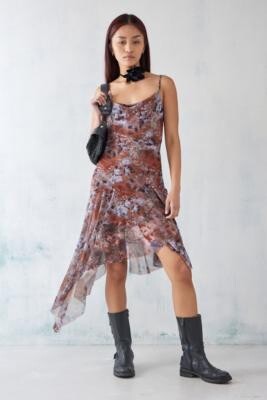 Tea Dress Printed Dress Light Blue Dress Urban Outfitters Urban