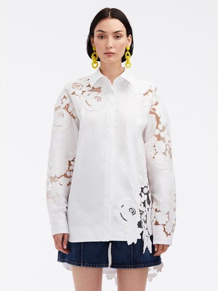 ODLR Mixed Botanical Cotton Twill Blouse