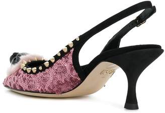 Dolce & Gabbana sequin slingback pumps