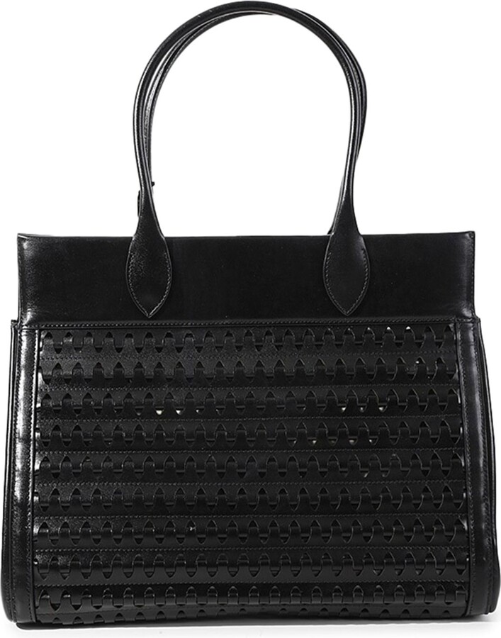 Alaia Garance 16 Leather Tote in Black - ShopStyle