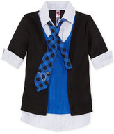 Thumbnail for your product : Beautees Girls' Layered Cardigan Top