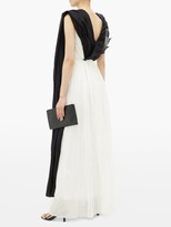 Thumbnail for your product : Vika Gazinskaya Draped Cotton-voile Maxi Dress - Black White