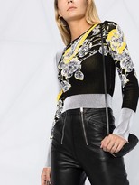 Thumbnail for your product : Just Cavalli Floral-Jacquard Sweater