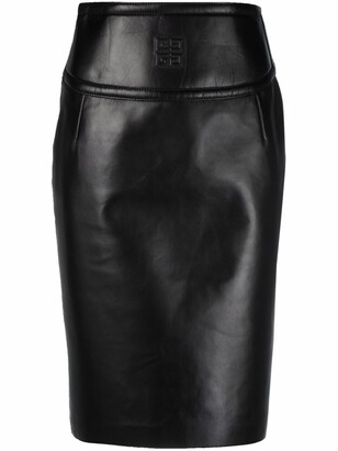 Givenchy High-Waisted Leather Pencil Skirt