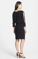 Thumbnail for your product : Marina Embellished Cold Shoulder Jersey Blouson Dress