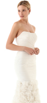 Thumbnail for your product : Theia Strapless Rosette Gown