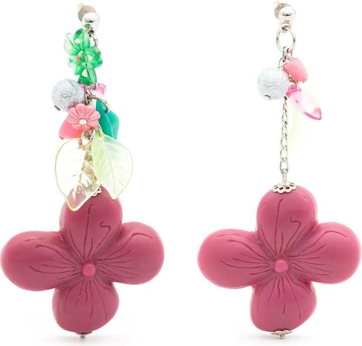 AMIR SLAMA Floral-Appliqué Drop Earrings