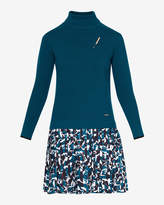 Thumbnail for your product : Ted Baker THIAGO Wool-blend pleated skirt sweater dress