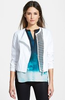 Thumbnail for your product : Elie Tahari 'Della' Mesh Detail Collarless Jacket