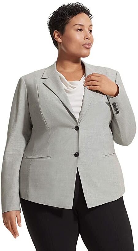 plus size grey blazer