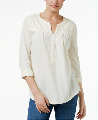 Style&Co. Style & Co Jacquard Roll-Tab Tunic, Only at Macy's