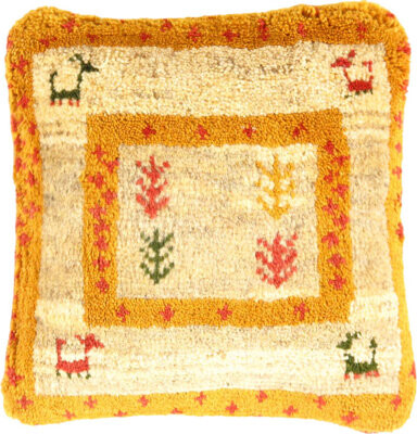 Pasargad NY Fine Hand Knotted Gabbeh Pillow 14'' X 15''