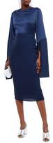 Thumbnail for your product : SOLACE London Emilline Satin And Plisse-crepe Dress