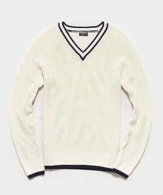 Todd Snyder Italian Cotton Cricket Sweater in Ivory - ShopStyle