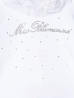 Miss Blumarine Rhinestone Logo Babygro