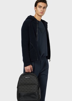 Emporio Armani Nylon Backpack With Quilted Monogram