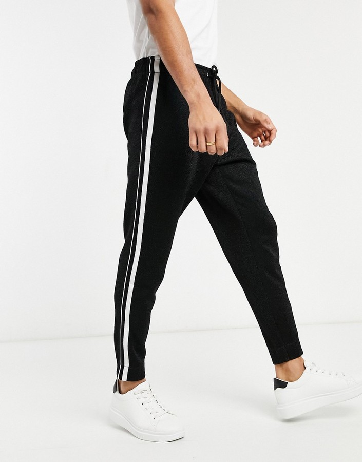 Azat Mard co-ord striped trousers in black - ShopStyle Chinos & Khakis