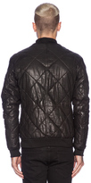Thumbnail for your product : Scotch & Soda Quilted Leather Bomber Jacket