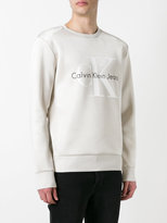 Thumbnail for your product : Calvin Klein Jeans neoprene logo sweatshirt - men - Cotton/Polyester - M