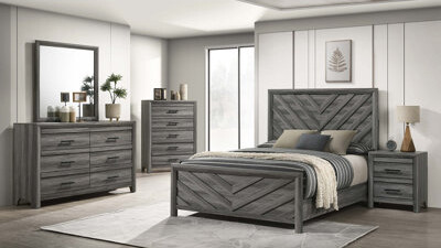 Denver Modern Style Bed Made With Wood